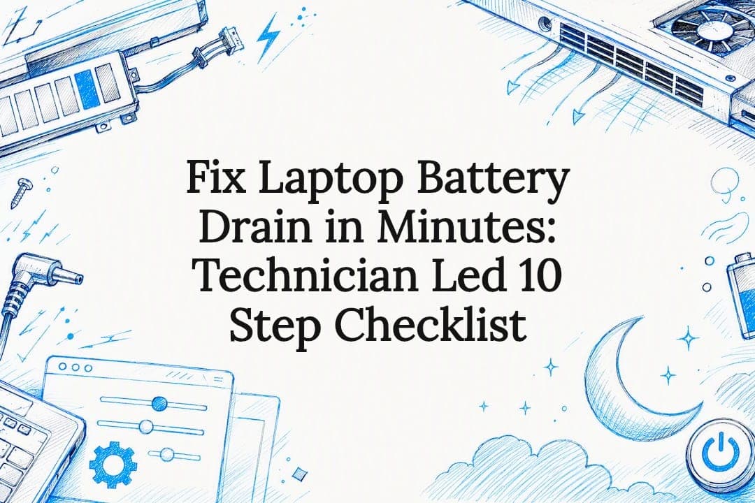 Fix Laptop Battery Drain in Minutes: Technician Led 10 Step Checklist